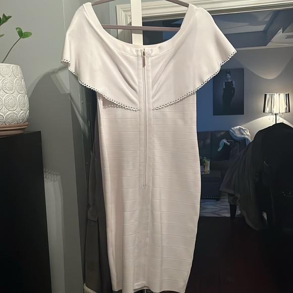 White Marciano Off the Shoulder Dress - Picture 2 of 2